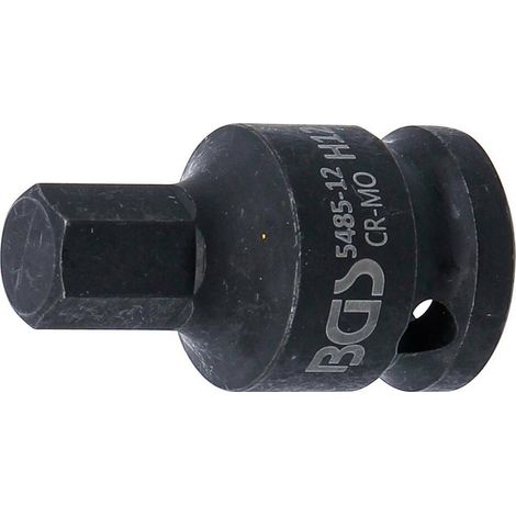 Douille à Embouts à Choc 42 mm - 12,5 mm (1/2), Six Pans Intérieurs 12 mm - Résistante et Précise - D-Work
