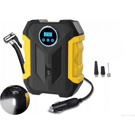 Extralink Compresor de Coche para Toma de Mechero, 150psi, 100w, Lcd, Linterna, Accesorios