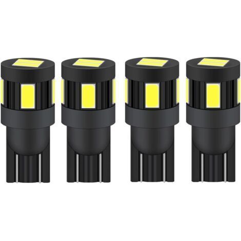 Ampoule t10 w5w led 12V 24V Blanc 6000K, Pas De Polarité Conçu pour 2825 194 168 158 (4 pcs) [Classe énergétique A+] (1/5)