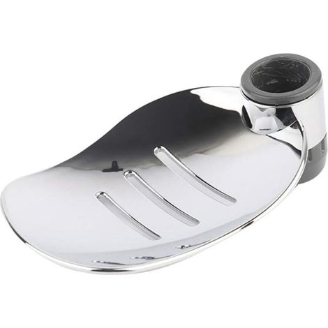 1 Stück silberne Handbrausestange (Porendurchmesser: 22 mm) Seifenschale Kreativer Seifenhalter Praktisches Seifenablage-Regal Seifenhalter (1/5)