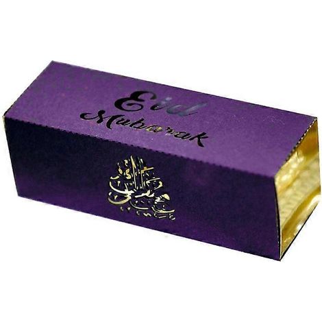 50 Pralinenschachteln zum Eid Mubarak, rechteckige Hohlbehälter für Kuchen, Ramadan, muslimische Geschenkverpackung (1/4)