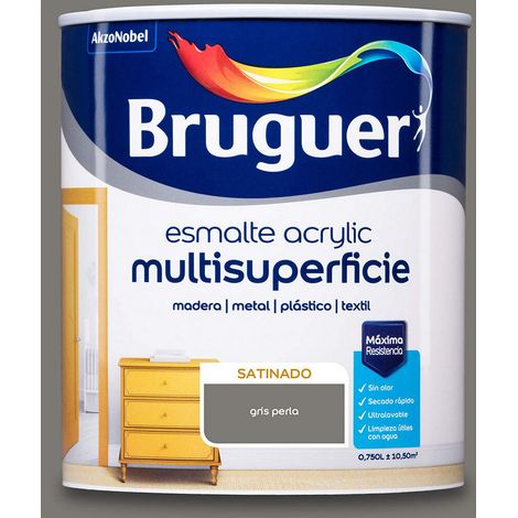 Smalto acrilico multisuperficie satinato grigio perla 0,750 l 5057463 BRUGUER (1/5)