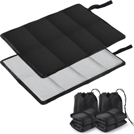Tapis de sol camping 2 pièces avec coussins extérieurs, pliables, résistants à l’humidité et isolants, lavables en machine, idéaux pour pique-niques et randonnées (1/5)