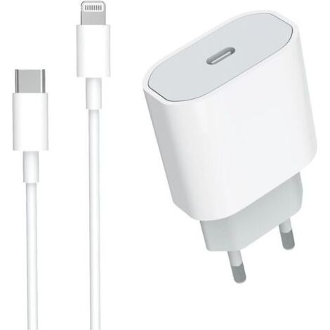 Chargeur Rapide USB C 20W, Certifié MFi Chargeur iPhone et Câble de Charge iPhone, Adaptateur PD 3.0 et Câble USB C vers Lightning 1M pour iPhone 14/14 Pro/14 Pro Max/14 Plus/13/12/11/XS/iPad (1/4)