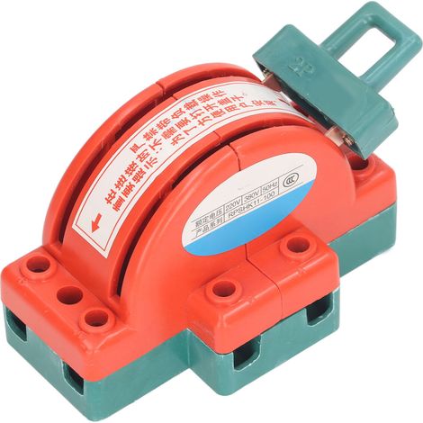 Interrupteur à couteau bipolaire à double position, sectionneur, interrupteur de charge électrique avec anneaux de fixation 220 V/380 V 32 A (1/5)