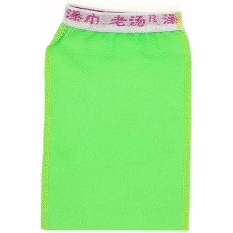 Lot de 5 gants de toilette exfoliants en viscose, verts (1/5)