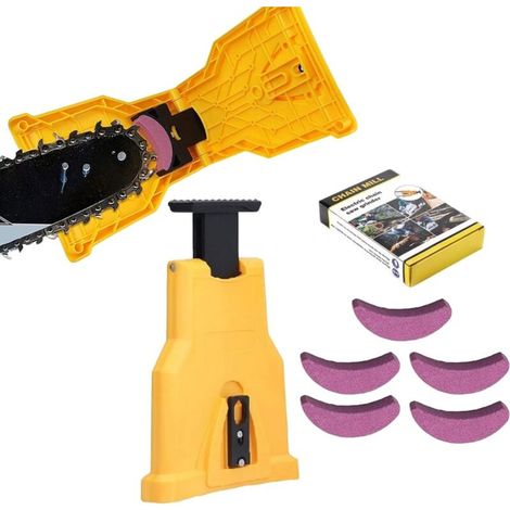Affuteur Chaine Tronçonneuse Affuteuse De Tronconneuse Affûteur de Ultra-Rapide Précision Instantanée pour Coupe Efficace Professionnel Avec Aiguiser (1 Affuteur+5 Aiguiser) 1 - (1/5)