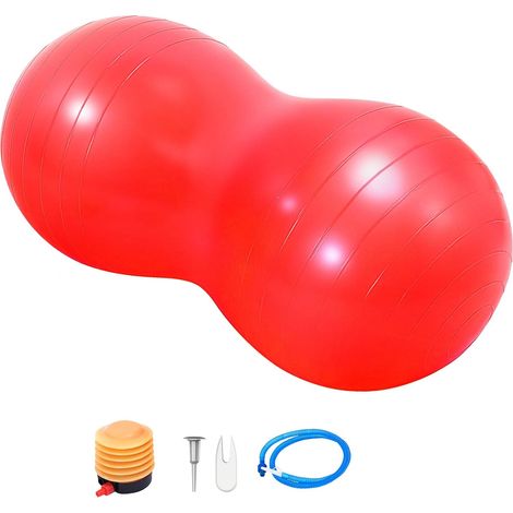 Trintion Peanut Ball Anti-burst Exercise Ball,90x45cm Yoga Ball with Pump, Gym Quality Fitness Ball for Kids Therapy for Pregnancy Birth Exercise, Physical Therapy, Child Traning (1/5)