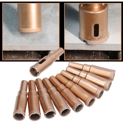 Lot de 10 scies cloches à braser de 16 mm, adaptées au granit, au marbre, au carrelage et à la céramique. (1/5)