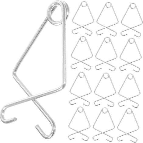 50 crochets plafond, argenté, acier, pour garage et atelier (1/5)