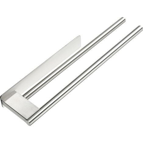 Porte-serviettes double en acier inoxydable, porte-papier toilette, étagère de rangement/porte-serviettes pour salle de bain