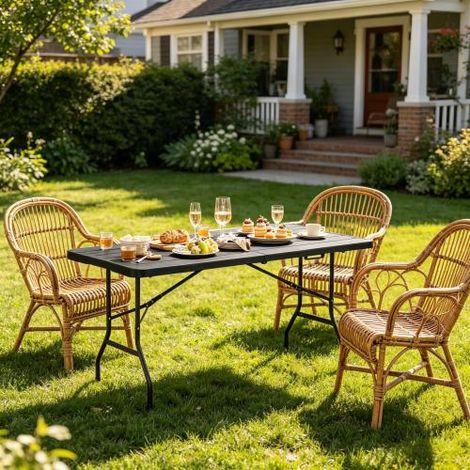Table de balcon avec plateau lisse, table de buffet et table à manger design pliable – 1 pièce, sur place (1/5)