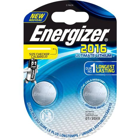 Pila Energizer CR2016 Lithium Performance, Blister de 2 Ud (1/2)