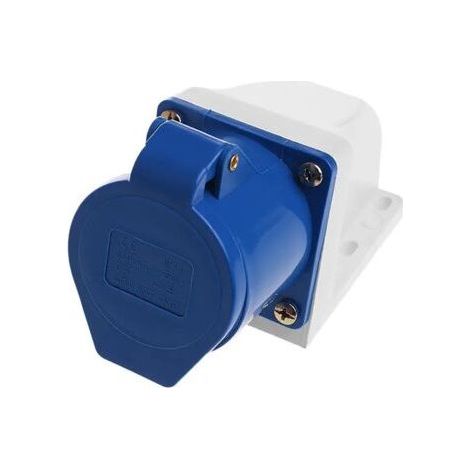Industrial power socket - 32A, 3 pins, waterproof IP44, 220V-250V, 2P+E 1 pc (1/5)