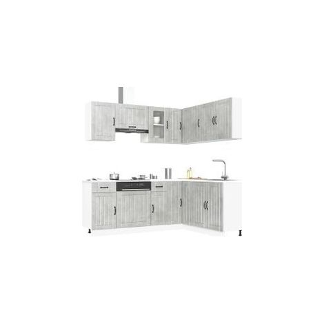 Ensemble d'armoires de cuisine 11 pcs Kalmar bois d'ingénierie (1/5)