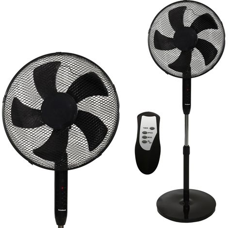 Standing floor fan 45w - 3 modes 5 blades timer remote control