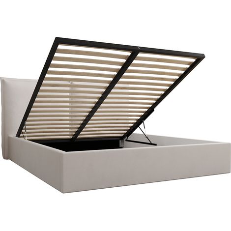 Cama arcón 160x200 con somier Sandro blanco roto