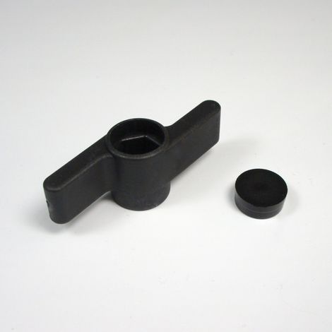 Ajile - Bouton Écrou Papillon de Blocage, Réglage à Ailettes – Tête en Polyamide NOIR de Diamètre 50 mm à assembler avec une vis ou un écrou M6 (non fourni)