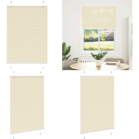 vidaXL Plissee Creme 95x100 cm Stoffbreite 94,4 cm Polyester (1/5)
