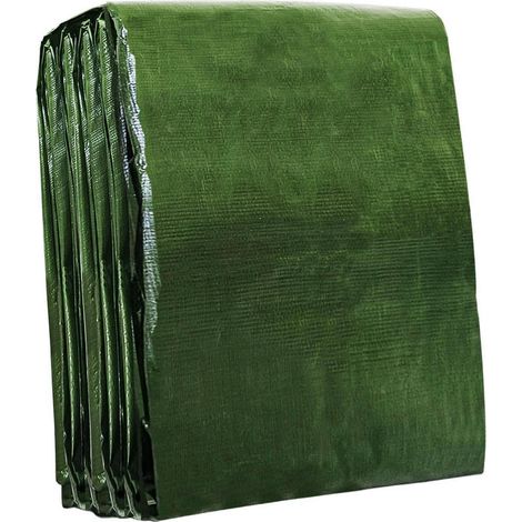 Bâche imperméable 150 g/m² verte 6x10m, résistante et polyvalente (1/5)