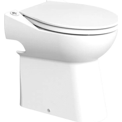 SFA – Cuvette WC broyeur Sanicompact 43 ECO – Céramique blanche anticalcaire – Broyeur silencieux 51 dB – Double chasse Eco+ 1,8/3L – Compacte 44,5 cm