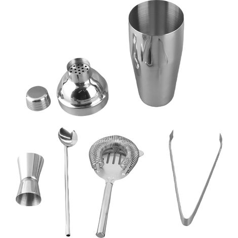 Set Shaker Cocktail 750ml – Acciaio Inox Antiruggine, Design Elegante e Stagno – Kit Bar Completo con Jigger e Cucchiaio – Ideale per Casa e Party (1/5)