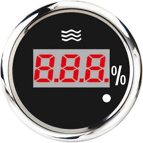 Jauge de niveau d'eau numérique 52 mm, universelle, 0-190 ohms, avec alarme, noire