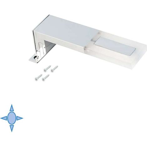 Applique LED per specchio da bagno, 40 mm, IP44, Luce bianca fredda, Alluminio e Plastica, Cromo 5145711 EMUCA (1/5)