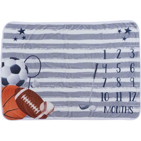 Couverture Mois Bébé Douce et Peau-Friendly avec Motifs Clair pour Nouveau-né Filles Garçons (1/5)