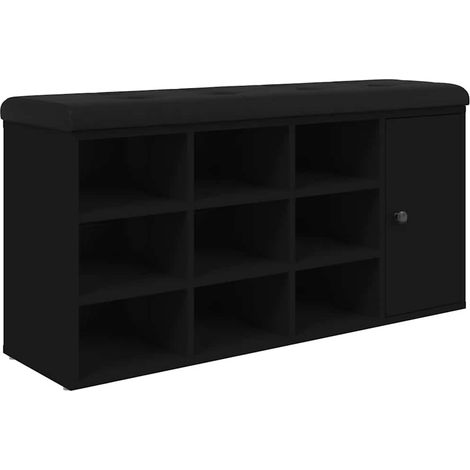 Banc à chaussures - Meuble à chaussures noir 102x32x50 cm bois d'ingénierie fr8707 - Maison La Vie (1/5)