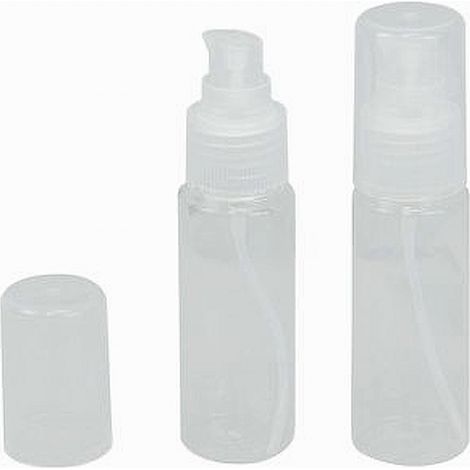 TRADE SHOP - Set 4pz Bottiglia Viaggio Vuota Trasparente 50ml Dispenser Pompa Per Crema 79395 -