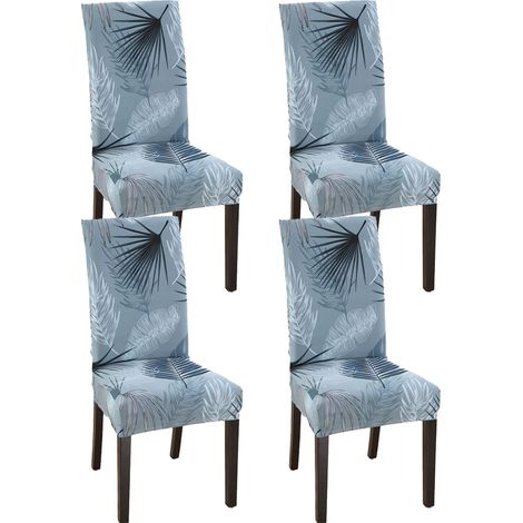 Lot de 4 housses élastiques pour chaises de salle à manger, housses de tabourets modernes et simples, style 2 (1/5)