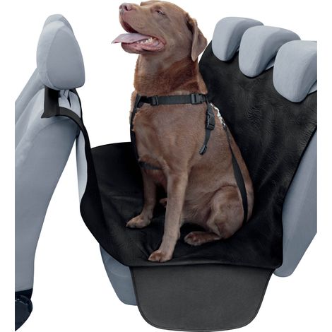 Coprisedile Posteriore Auto per Cani 127x160 cm in Similpelle Nero (1/4)