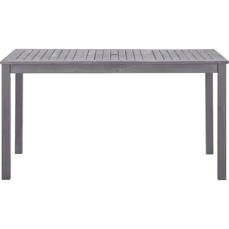 Table de jardin Table d'appoint, Table de Balcon, Délavage gris 140x80x74 cm Bois d'acacia massif OIB8872E (1/5)