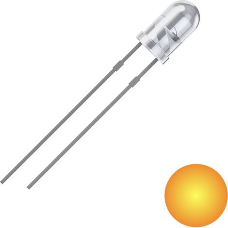 Quadrios 2111O174 LED bedrahtet Gelb Rund 3 mm 2500 mcd 25 ° 20 mA 2 V (1/2)