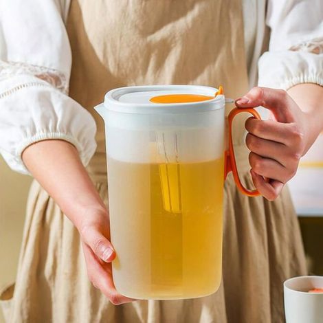 Bouilloire Grand Bocal Hermétique avec Couvercle et Poignée de Verrouillage 50 oz 1,5 L d'Eau de la Limonade, du Café Glacé de T (1/5)