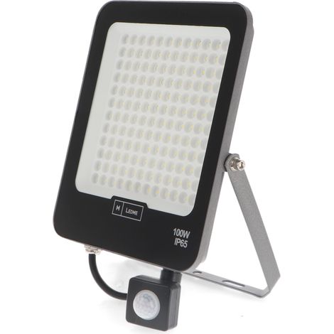 IluminaShop - Foco Proyector LED Napoli Plus 100W con Sensor de Movimiento IP65 Blanco Neutro 4000K (1/2)