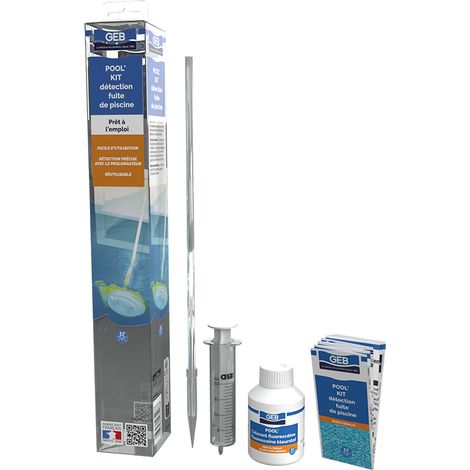 GEB Pool Kit Détection Fuite de Piscine 80mL Lot de 4