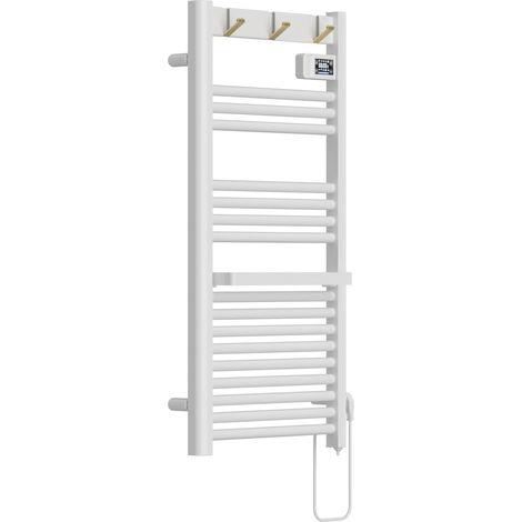 Sèche-serviettes électrique avec radiateur 105 x 50 cm 500 watts blanc (1/5)