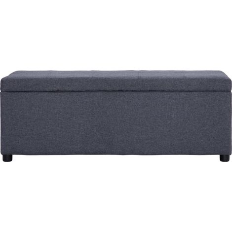 vidaXL Panca con Vano Portaoggetti 116 cm Grigio Scuro in