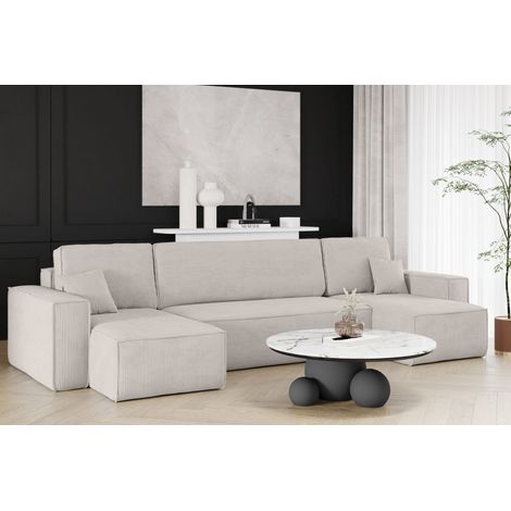 Ecksofa mit schlaffunktion und bettkasten, Sofa U-form, Couch U-form BEST Dicker Cord (1/5)