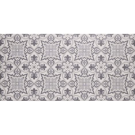 Baroni Tappeto Passatoia in Vinile da Cucina 60x120 Cm Decoro Maioliche Colorato in PVC Antiscivolo Lavabile
