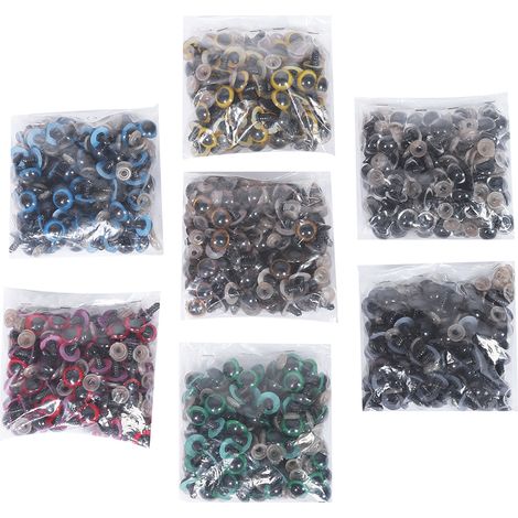Yeux de sécurité en plastique 20 mm avec rondelles pour poupées, animaux en peluche, oursons et marionnettes - lot d'accessoires (1/5)