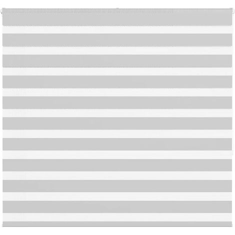 Doppelrollo Hellgrau 155x150 cm Stoffbreite 150,9 cm Polyester