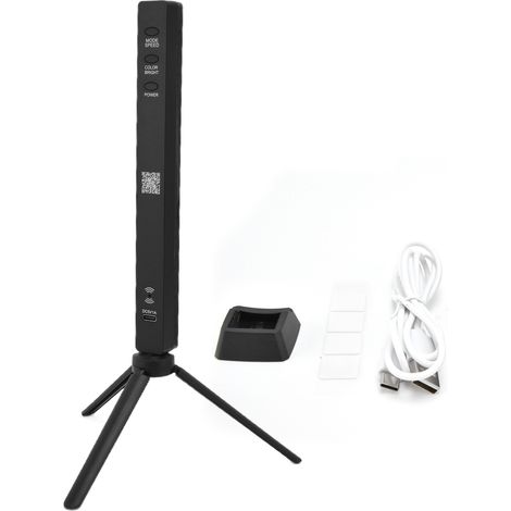 Barre lumineuse RGB 32 LED 3D rythmée, contrôle Bluetooth via application, recharge USB, commande vocale, lumière colorée
