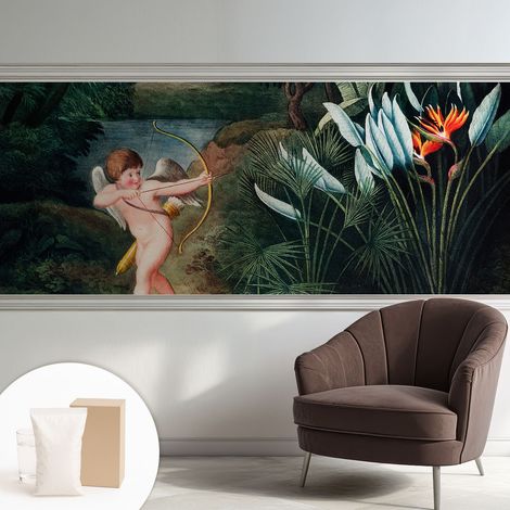 Newroom Tapete Dekorative Vliestapete mit Kleber Modern für Wohnzimmer Schlafzimmer  Charmantes Amoretchen 250x104 cm
