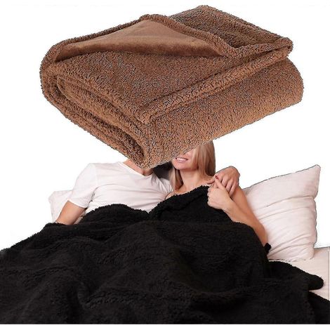 Qian Liebesdecke – Wasserdichte Decke, ideal für Paare, bettgeeignet, fleckenabweisender Bezug, perfekt für intime Momente (Schwarz 101,6 x 144,8 cm) Braun (1/4)
