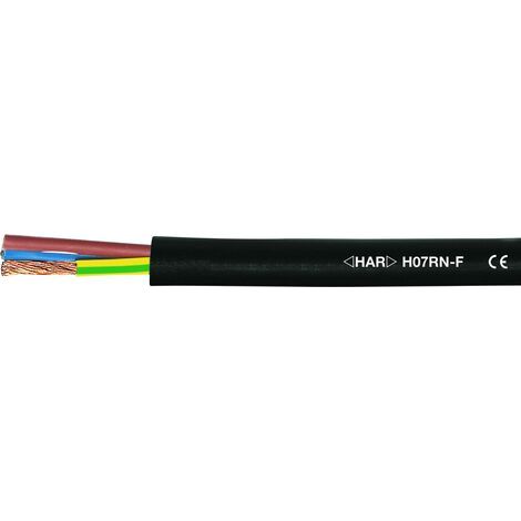 HELU 37028 Câble à gaine caoutchouc H07RN-F 3 G 1.5 mm² noir 100 m (1/2)