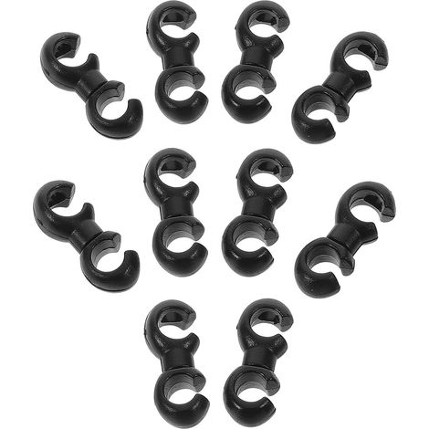 Guide de câbles de vélo en plastique noir 10 pièces, clips pour câbles de frein et dérailleur, installation rapide pour randonnées vélo (1/5)