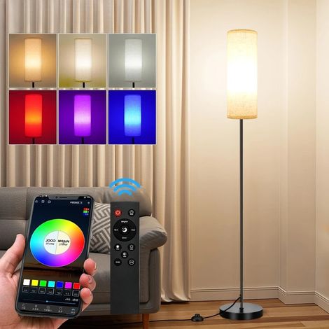 Lampadaire LED RGBW 12W Bluetooth, 16 Millions de Couleurs, Synchronisation Musicale, App et Télécommande (1/5)